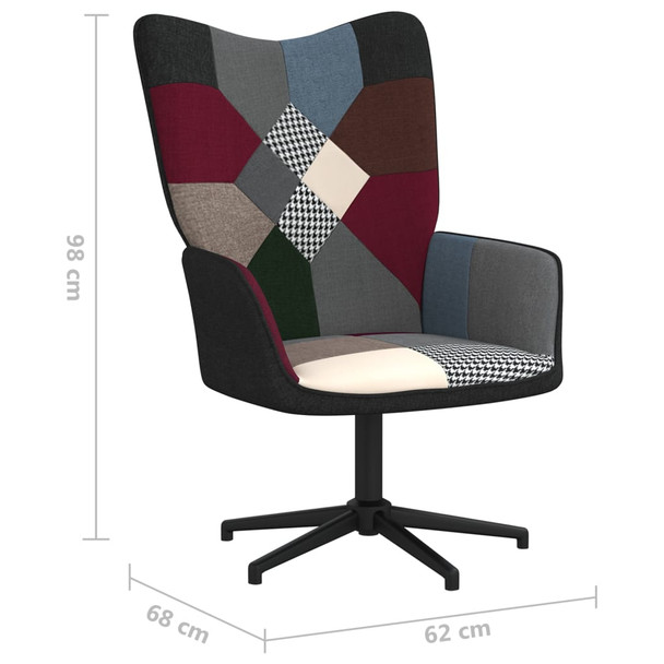 Stolica za opuštanje s uzorkom patchworka od tkanine 328199