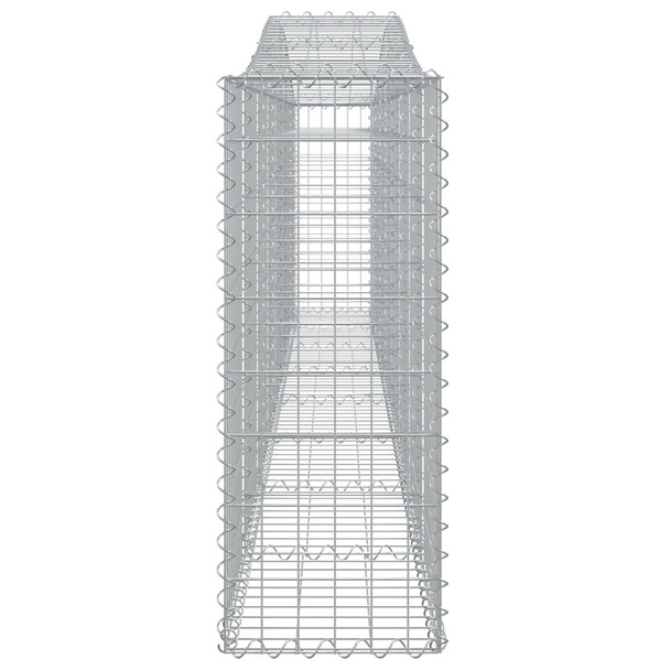 Gabionska košara s lukom 400 x 30 x 80/100 cm pocinčano željezo 153404