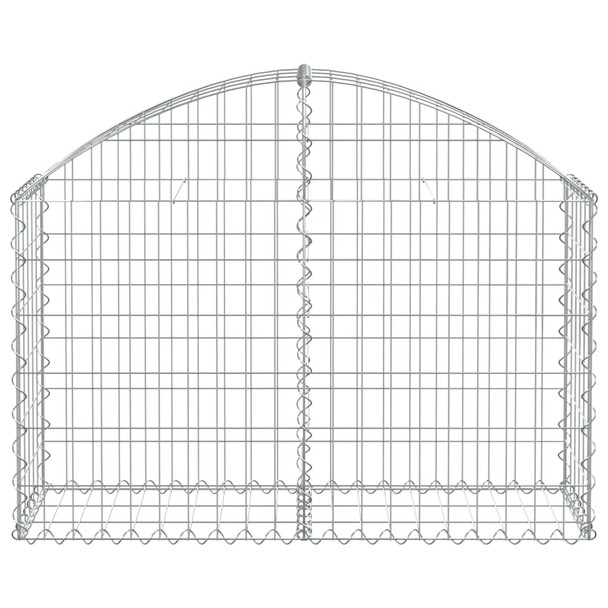 Gabionska košara s lukom 100 x 30 x 60/80 cm pocinčano željezo 153423