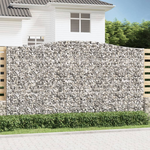 Gabionska košara s lukom 400x50x220/240 cm pocinčano željezo 153421