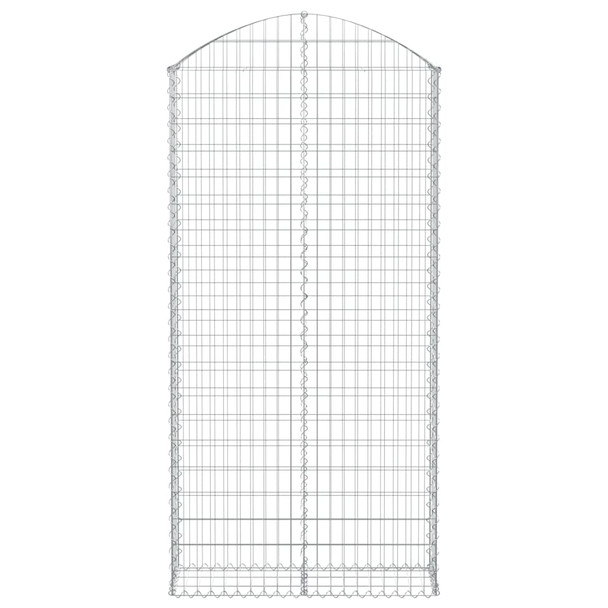 Gabionska košara s lukom 100x30x200/220 cm pocinčano željezo 153430