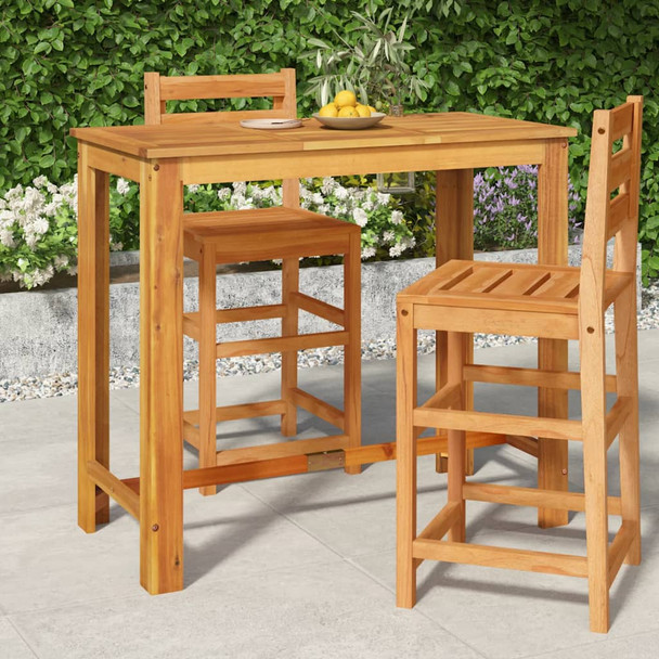 Vrtni barski stol 120 x 60 x 105 cm od masivnog bagremovog drva 319701