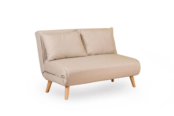 Sofa za 2 sjedišta Sklopivi 2-sjed - krem
