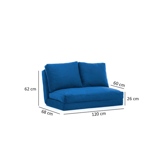 Sofa za 2 sjedišta Taida - Plava