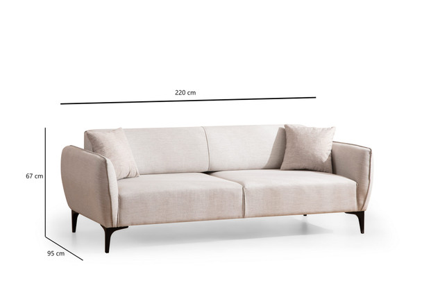 Sofa sa 3 sjedala Belissimo - Off White