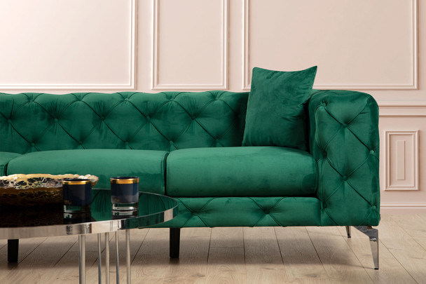 Sofa sa 3 sjedala Komo – Zeleni