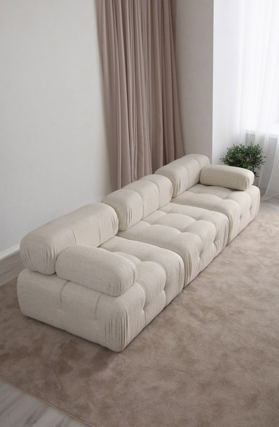Sofa sa 3 sjedala Doblo 3 sjedala (L1-O1-1R) - Cream Bouclette