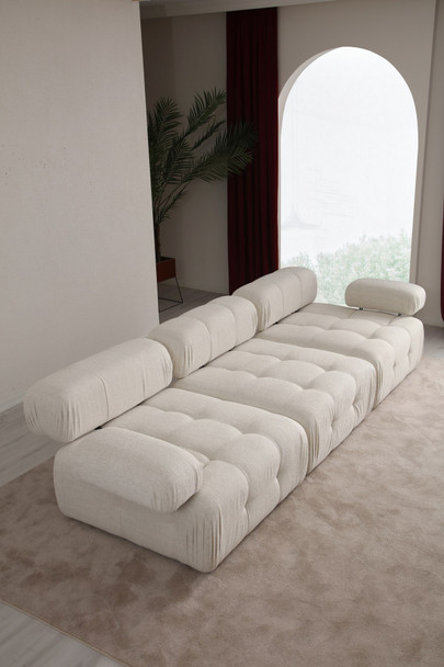 Sofa sa 3 sjedala Doblo 3 sjedala (L1-O1-1R) - Cream Bouclette