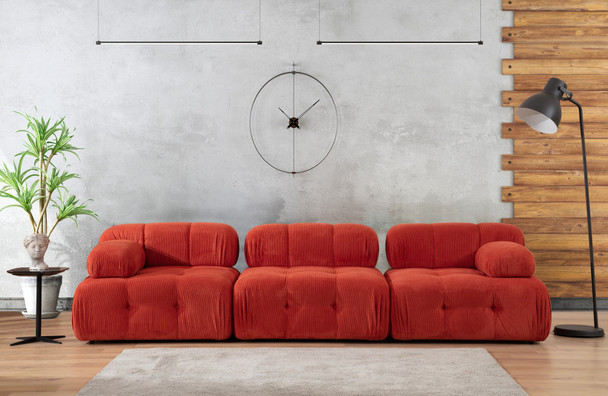 Sofa sa 3 sjedala Doblo trosjed (L1-O1-1R) - crveni