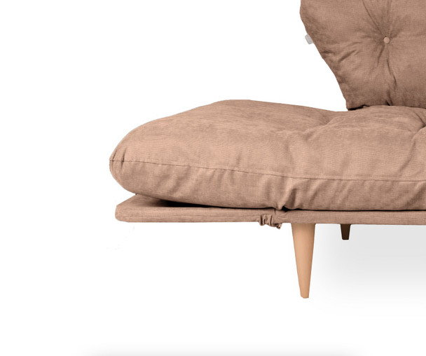Sofa za 3 sjedala Nina Ležaljka - svijetlo smeđa GR102