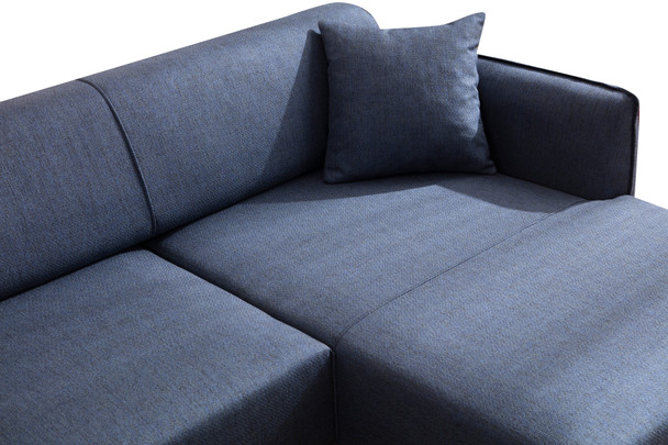 Ugaona sofa Belissimo Desno - Plavo