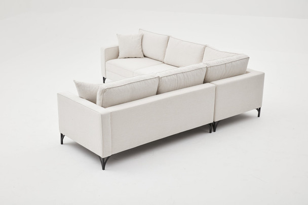 Ugaona sofa Berlin - krem, crna