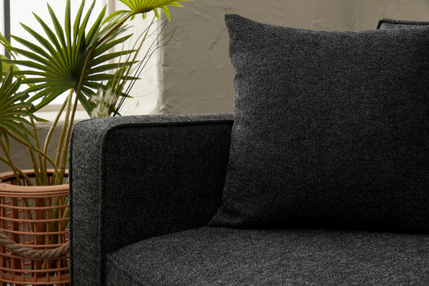 Ugaona sofa Berlin lijevo - antracit, crna