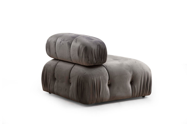 Ugaona sofa Bubble Corner (L1-O1-1R -Puf) - Siva