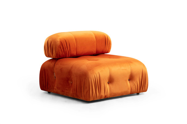 Ugaona sofa Bubble Corner (L1-O1-1R -Puf) - Narandžasta