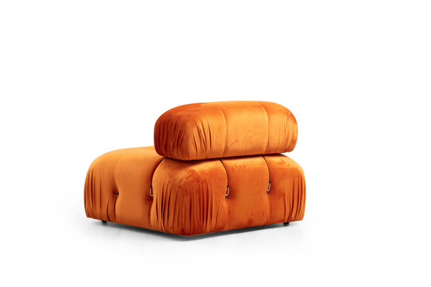 Ugaona sofa Bubble Corner (L1-O1-1R -Puf) - Narandžasta