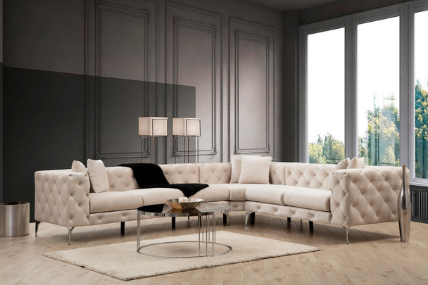 Ugaona sofa Como Desno - Ecru