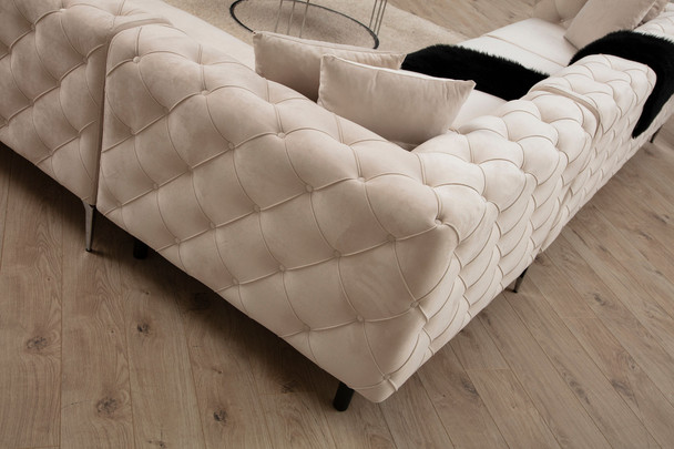 Ugaona sofa Como Desno - Ecru