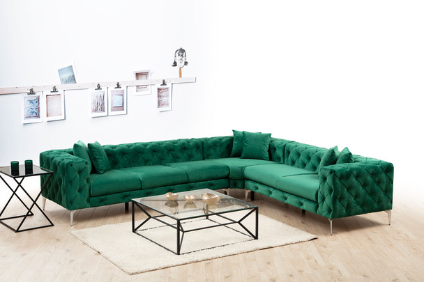 Ugaona sofa Como desno - zeleno