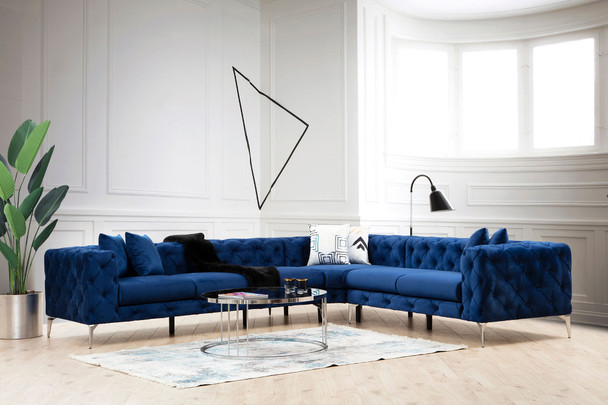 Ugaona sofa Como desno - tamnoplava