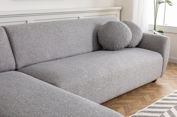 Ugaona sofa Eddy Corner (CHL-3R) - svijetlo siva