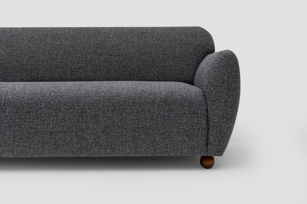 Ugaona sofa Eddy Corner 2 (3L-C-3R) - tamno siva