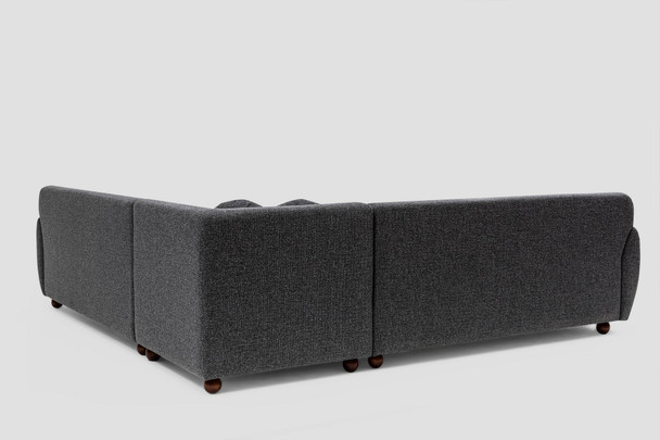 Ugaona sofa Eddy Corner 2 (3L-C-3R) - tamno siva