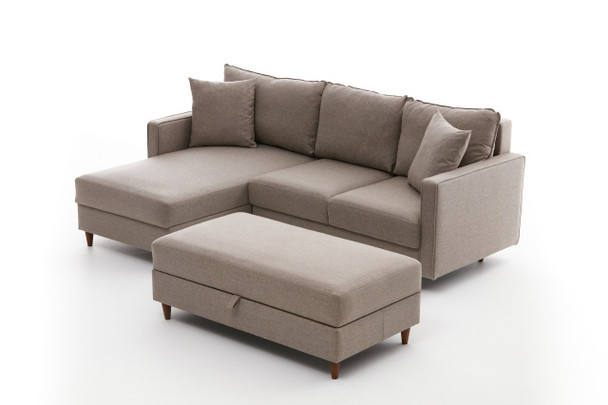 Ugaona sofa Eva lijevo - krema