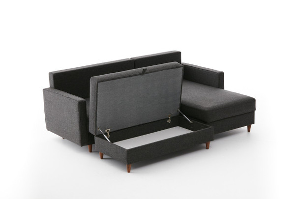 Ugaona sofa Eva desno - antracit