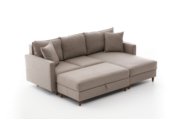 Ugaona sofa Eva Desno - Krem