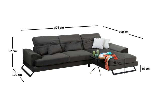 Ugaona sofa Frido ugao desno (L3+Chl)