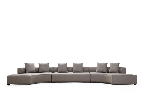 Ugaona sofa Gondol-3 (CHL-SOL-O3-CHL-SAĞ) - Siva