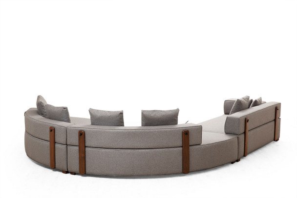 Ugaona sofa Gondol-4 (CHL-SOL-CHL-SAĞ-3R) - Siva