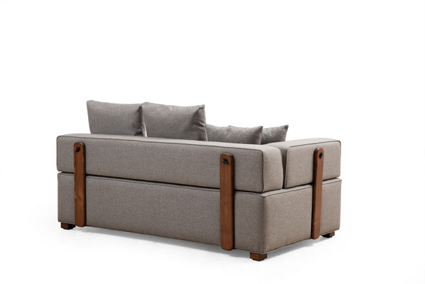 Ugaona sofa Gondol-4 (CHL-SOL-CHL-SAĞ-3R) - Siva