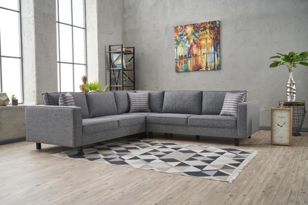 Ugaona sofa Kale Linen - Siva