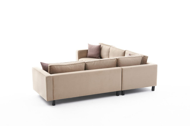 Ugaona sofa Kelj Velvet - krema