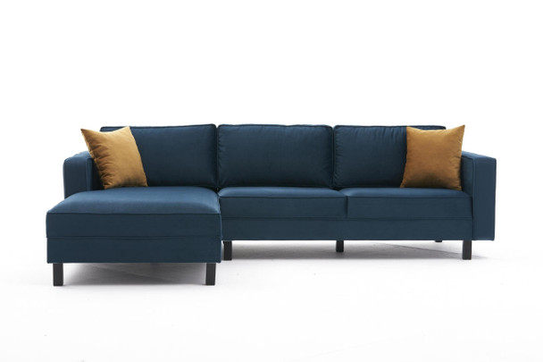 Ugaona sofa Kelj Velvet lijevo - ulje zeleno