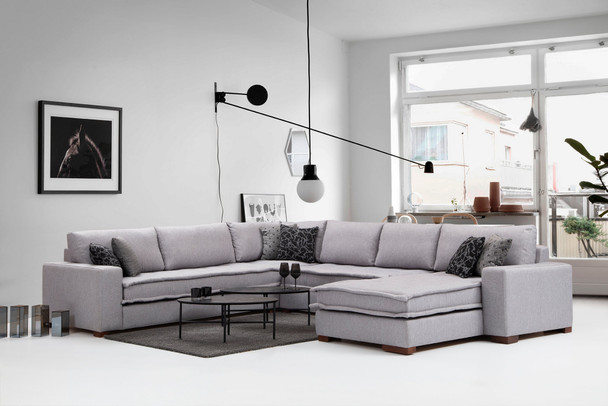 Ugaona sofa Lena Corner - svijetlo siva