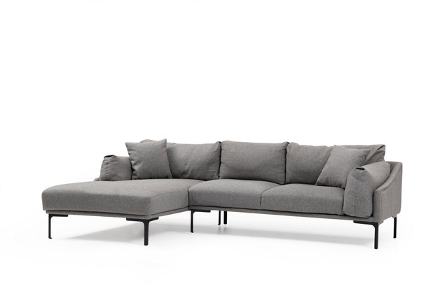 Ugaona sofa Leo Corner Lijevi - Siva