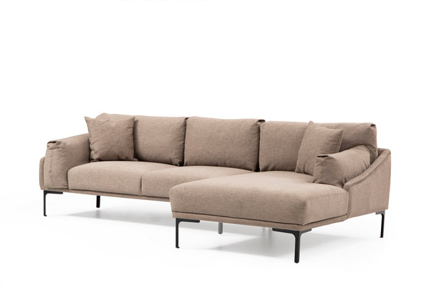 Ugaona sofa Leo Corner desno - Mocha