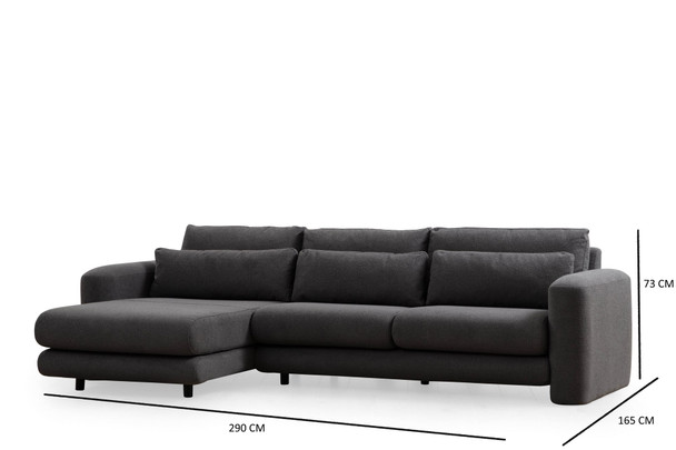 Ugaona sofa Lily Corner lijevo sivo