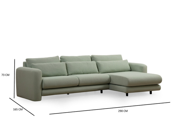 Ugaona sofa Lily Corner desno zeleno