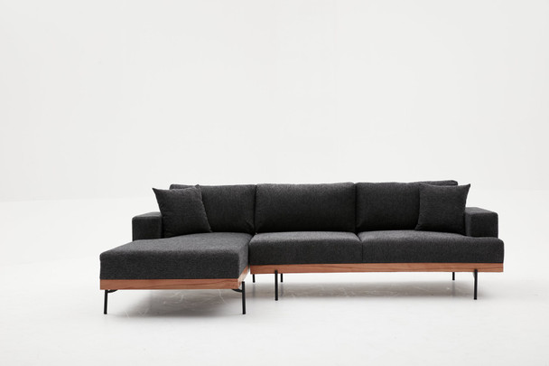 Ugaona sofa Liva Lijeva - Antracit