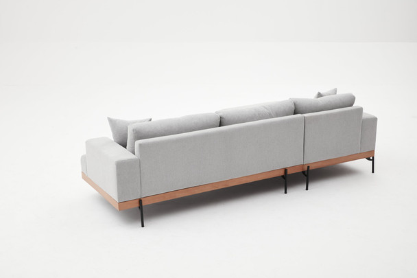 Ugaona sofa Liva Lijeva - Siva