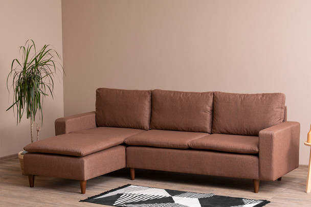 Ugaona sofa Lungo - svijetlo smeđa