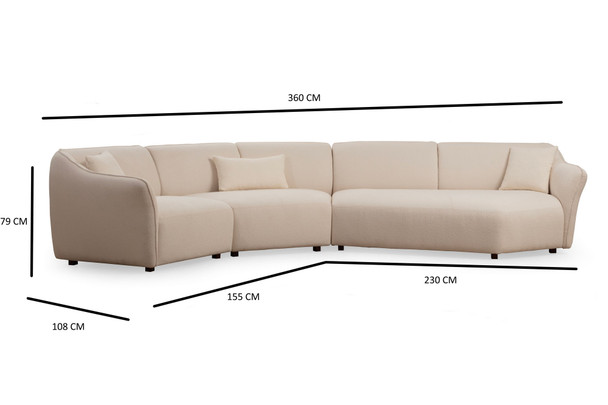 Ugaona sofa Ugao 5 (L1+Cx+2Xr)