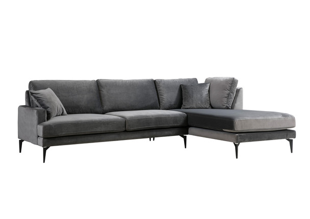 Ugaona sofa  Papira ugao desni (L3+Chl) - antracit