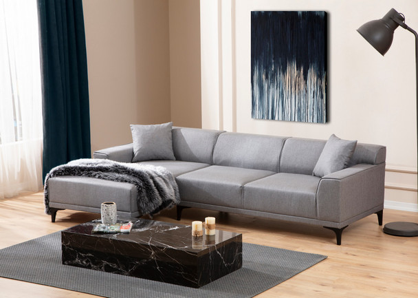 Ugaona sofa Petra L Corner - svijetlo siva
