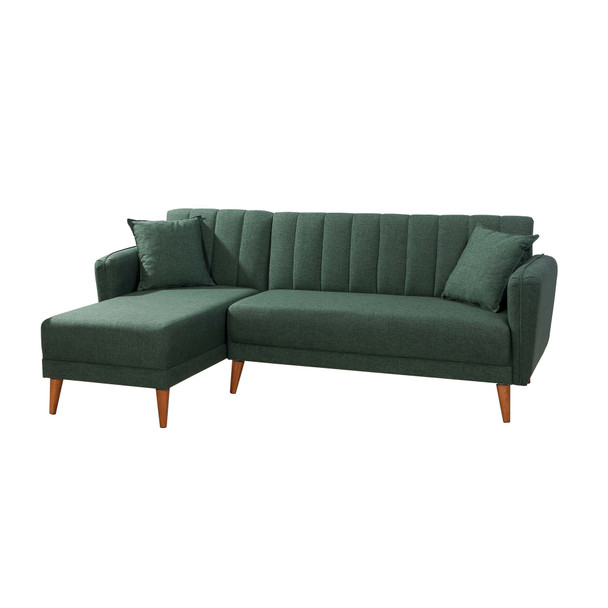 Ugaona sofa-krevet Aqua Köşe lijevo-tamno zelena