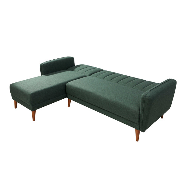 Ugaona sofa-krevet Aqua Köşe lijevo-tamno zelena